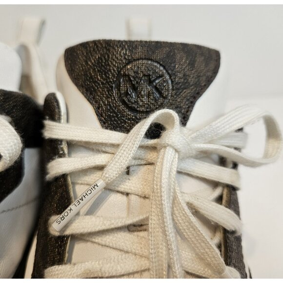 Michael Kors Baxter Sneakers Sz 8M Leather Designer Shoe - Picture 9 of 16